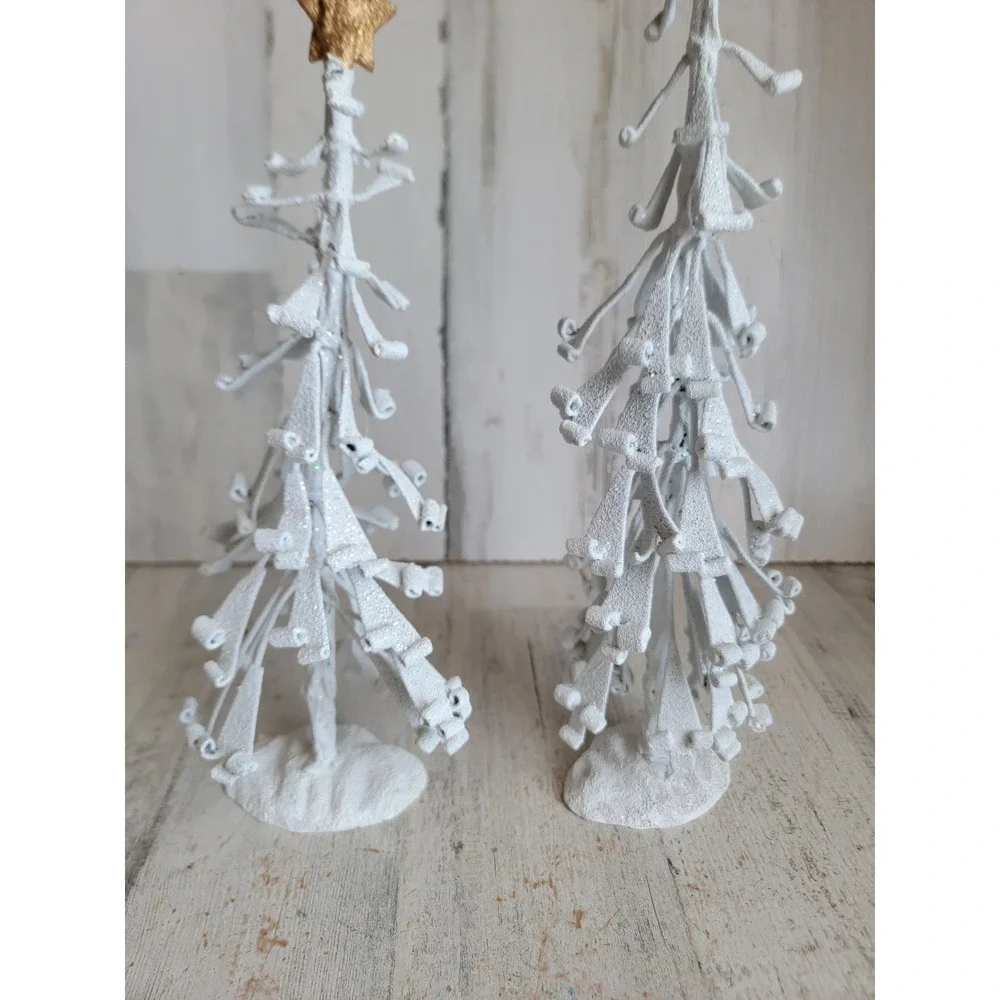 Pacific rim white glitter Xmas tree star Unique Home decor pine set figure